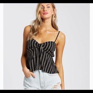 Billabong cropped camisole tank tops